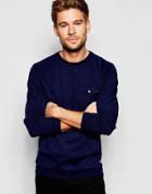 Esprit Sweat With Front Pocket - Navy