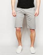 Solid Chino Shorts - Gray