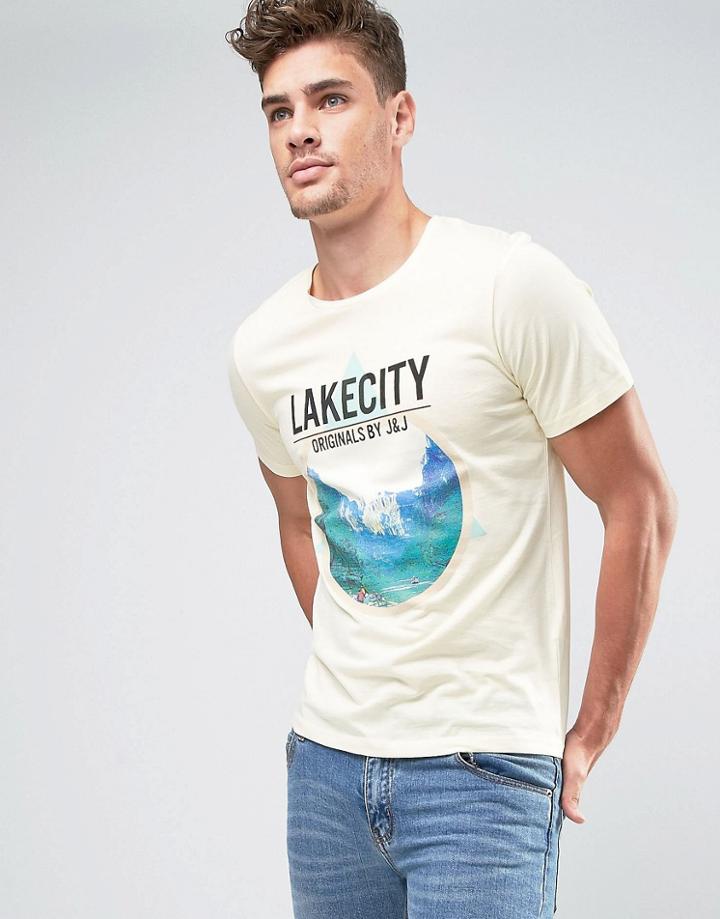 Jack & Jones Graphic T-shirt - Tan