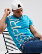 Esprit T-shirt With Large Color Logo In Organic Cotton - Blue