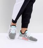 Adidas Originals Deerupt Sneakers In Black And Green - Black