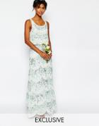 Maya Chiffon Maxi Dress With Embellishment - Hint Of Mint