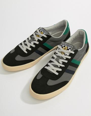 Lambretta Vulcan Retro Stripe Sneakers - Black