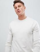 Burton Menswear Crew Neck Sweater In Ecru - Beige