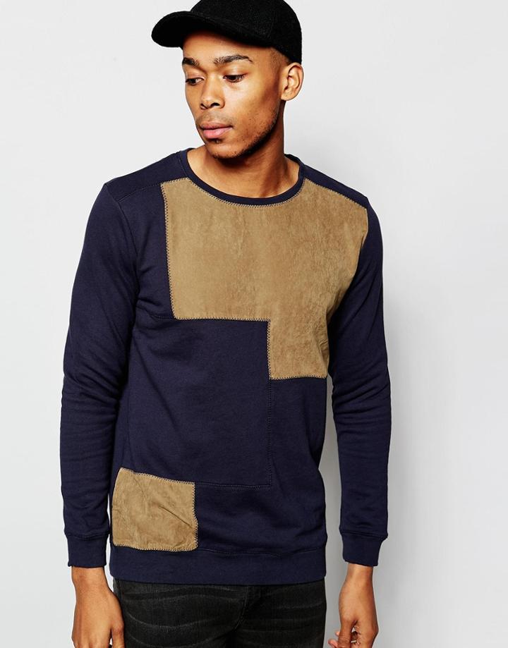 Nana Judy Sweatshirt With Patchwork - Navy