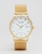 Reclaimed Vintage Mesh Strap Watch In Gold - Gold