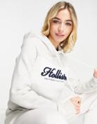 Hollister Front Logo Hoodie In Gray