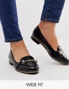 River Island Wide Fit Loafers In Black