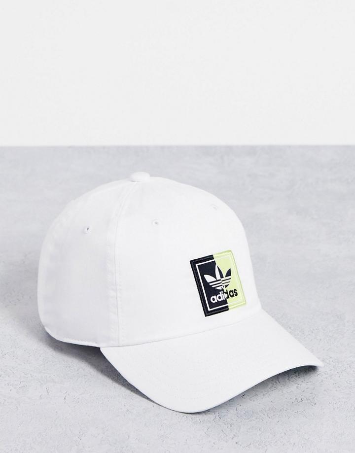Adidas Originals Split 2.0 Strapback Cap In White And Blue