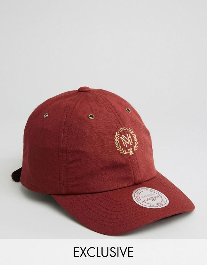 Mitchell & Ness Cap Adjustable Linen Exclusive To Asos - Red