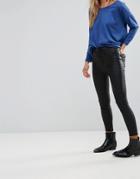 Only Royal Rock Coated High Waisted Skinny Jeans - Black