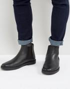 Zign Leather Chelsea Boots In Black - Black