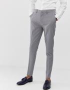 Asos Design Super Skinny Suit Pants In Mid Gray - Gray