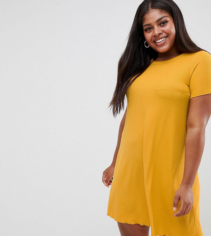 New Look Curve Jersey Tee Dress - Black