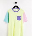Puma Downtown T-shirt In Color Block - Exclusive To Asos-multi