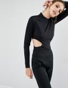 Kendall + Kylie Side Cut Out Tie - Black