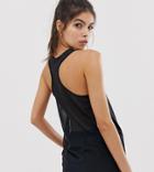 Asos 4505 Gym Mesh Back Tank - Black