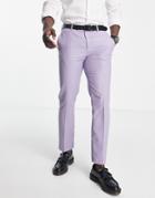 Bando Slim Suit Pants In Lilac-purple