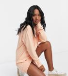 Noisy May Petite Hoodie Dress In Washed Orange