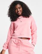 Miss Selfridge Lounge Long Sleeve Crew Neck Sweatshirt In Coral - Part Of A Set-orange