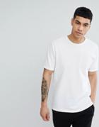 Asos Design Relaxed Fit Pique T-shirt In White - White
