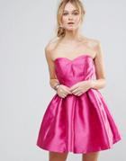 Chi Chi London Structured Bandeau Mini Dress - Pink