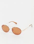 Polaroid Mini Lens Unisex Sunglasses-gold