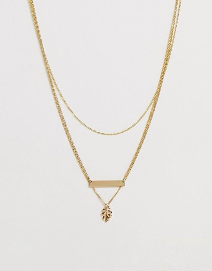 Pieces Combi Necklace - Gold