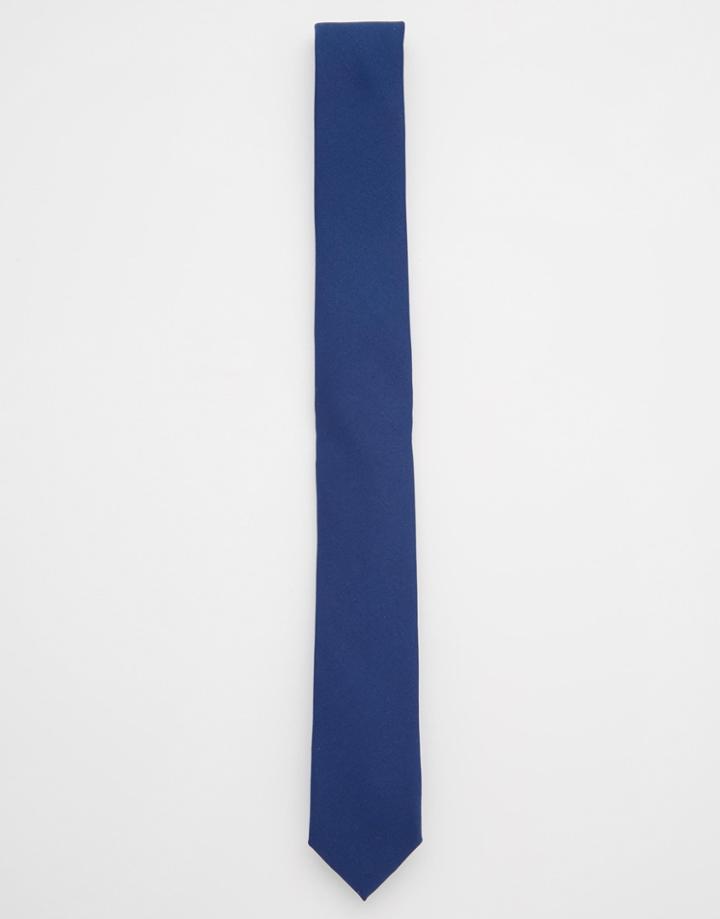 Asos Slim Tie In Navy - Navy