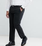 Asos Plus Slim Suit Pants In Black - Black