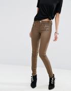 Only Olivia Coated Jeans - Brown