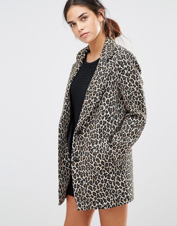 See U Soon Coat In Leopard Print - Multi