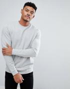Asos Design Sweatshirt In Gray Marl - Gray
