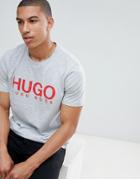 Hugo Dolive Large Logo T-shirt In Gray - Gray