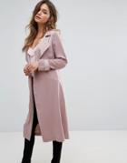 Miss Selfridge Smart Duster Coat - Pink