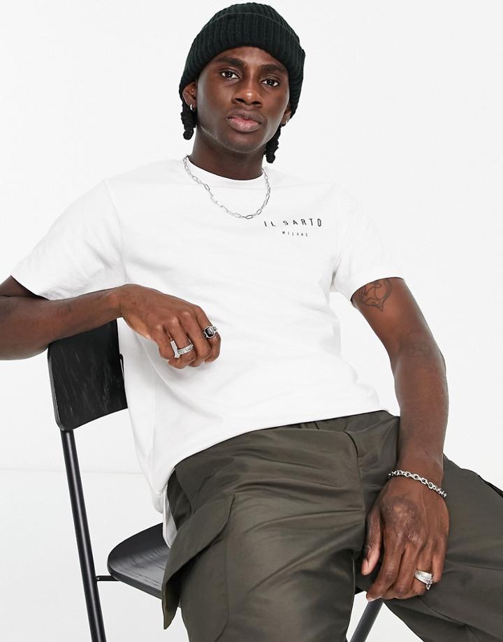 Il Sarto Logo Backprint T-shirt In White