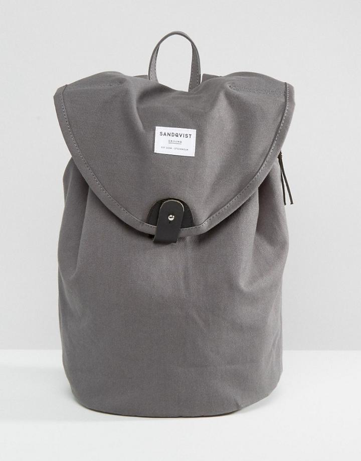 Sandqvist Hilda Simple Backpack In Gray - Gray