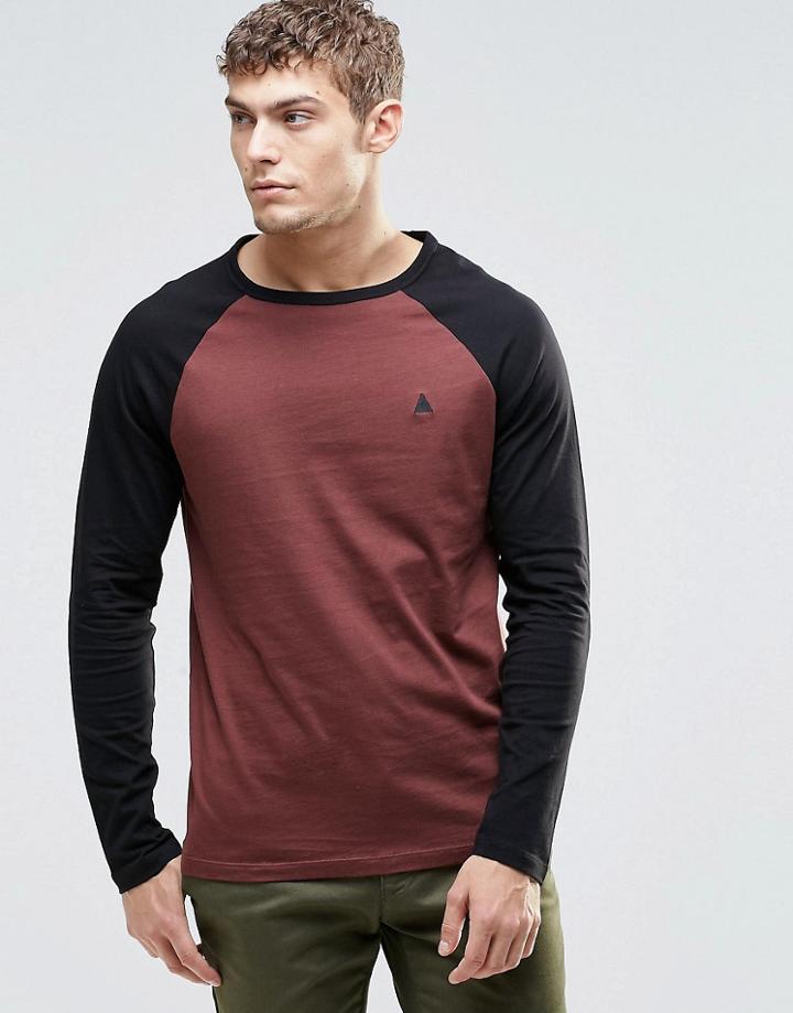 Asos Long Sleeve T-shirt With Contrast Raglan Sleeves And Logo