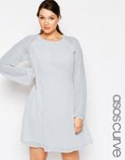 Asos Curve Skater Dress With Button Yoke Detail - Cream $35.00