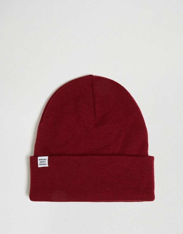Herschel Supply Co Frankfurt Beanie In Red - Red