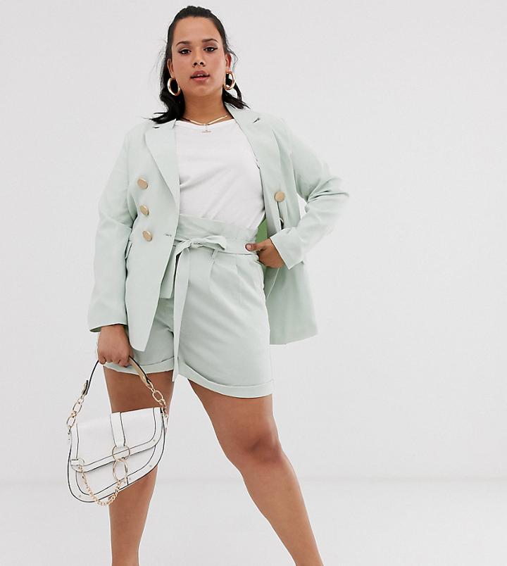 Unique21 Hero Paperbag Shorts - Green