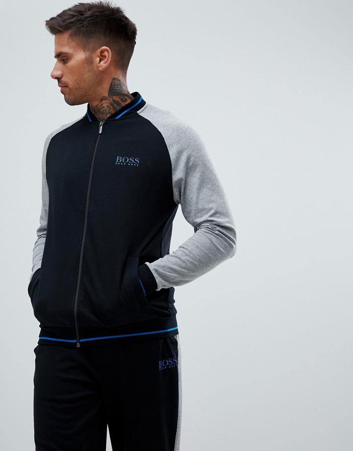 Boss Bodywear Authentic Zip Through College Jacket - Black