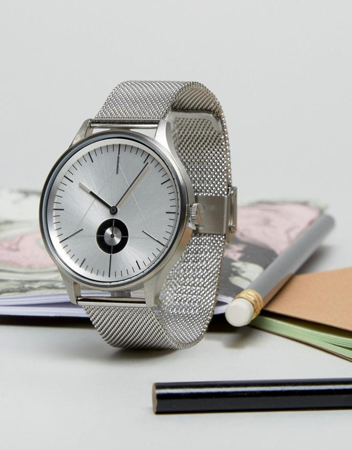 Cronometrics Mesh Watch In Silver - Silver