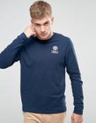 Franklin And Marshall Crest Logo Long Sleeve T-shirt - Navy