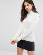 Vila Turtleneck Sweater - White