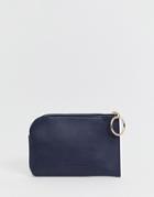 French Connection Claudia Bloc Stripe Zip Ladies' Wallet-navy