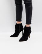 Lipsy Bow Detail Pointed Ankle Boot - Black