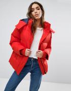 Warehouse Padded Coat - Red