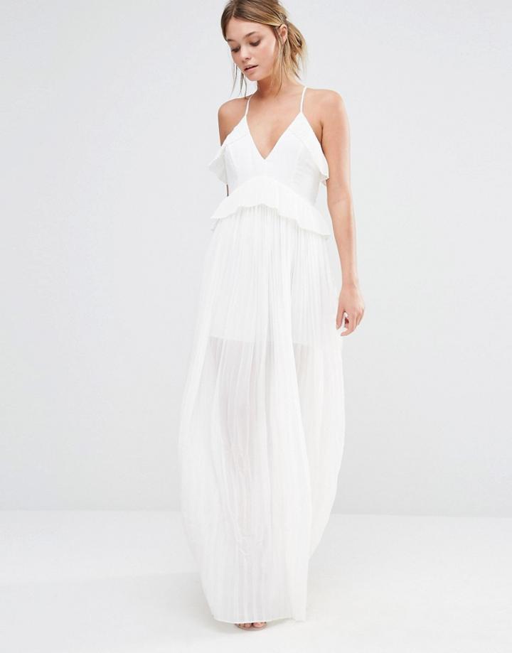 Keepsake Love Struck Pleat Maxi Dress - Ivory
