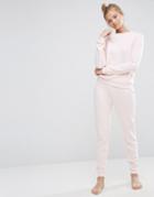 Asos Lounge Soft Touch Jogger - Pink